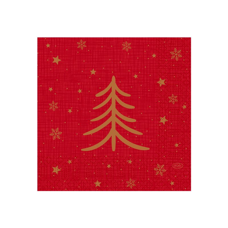 Zelltuch Serviette Shimmer Trees 33x33, 3-lagig, 1/4 F, Zelltuch Weihnachtliche Zelltuch Serviette Shimmer Trees, 1/4 Falz, für Gastronomie