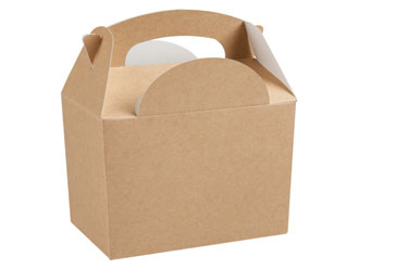 Mini Lunchbox braun Kraft