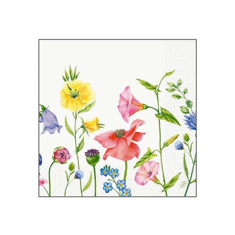 Zelltuch Serviette Flowy Meadow 40x40 cm