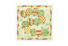 Zelltuch Serviette Kleine Raupe 33x33cm