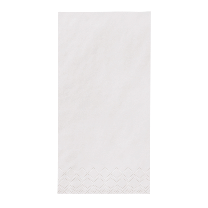 Zelltuchserviette weiß 1/8 Falz in 36x36cm