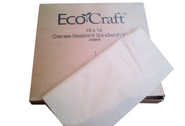 EcoCraft Hamburger Papier, 37x40, braun Einschlagpapier