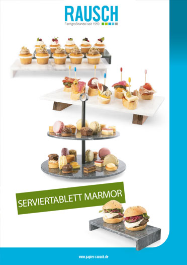 Serviertablett Marmor