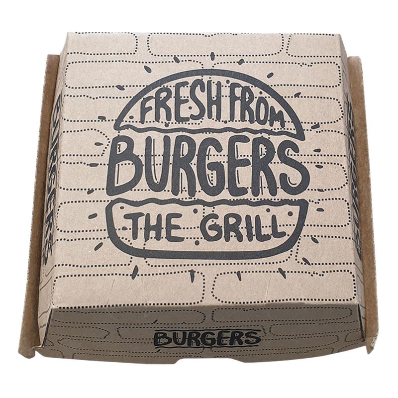 Hamburgerbox 14x14x9 cm mit Neutraldruck