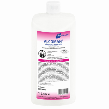Händedesinfektion Alcoman 1 Liter 30 Sekunden Einwirkzeit