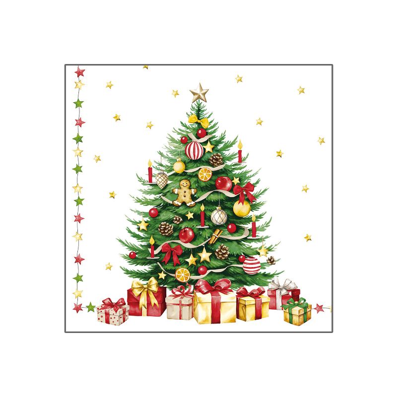 Airlaid Serviette Tannenbaum 40x40cm Hochwertige Weihnachtsservietten aus stoffähnlichem Material für Gastronomie und Catering