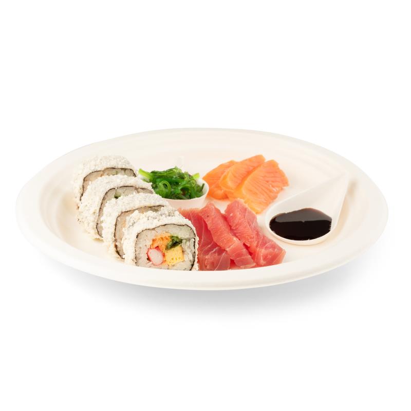 Senza Teller 258mm aus Bagasse - PFAS-frei & nachhaltig