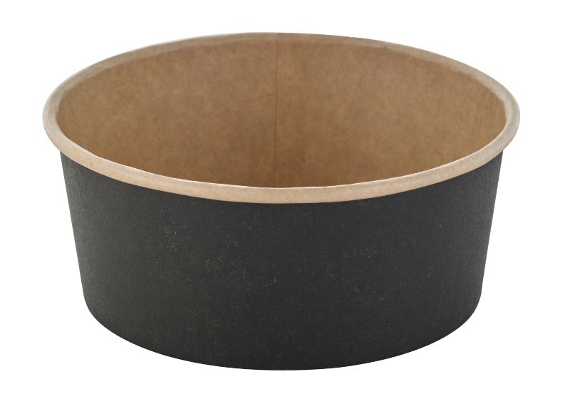 Salatschalen/Multifoodpot 700ml schwwarz rund Ø150x128x50mm