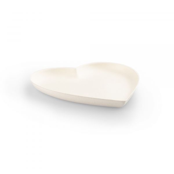 Bagasse Herz Santo 164x150mm Bagasse Zuckerrohr