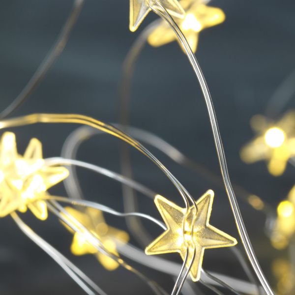 LED Lichterkette Star, 5 m, gold