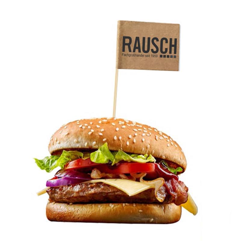Fahnenpicker mit Druck 100mm recyceltes Papier plastikfrei