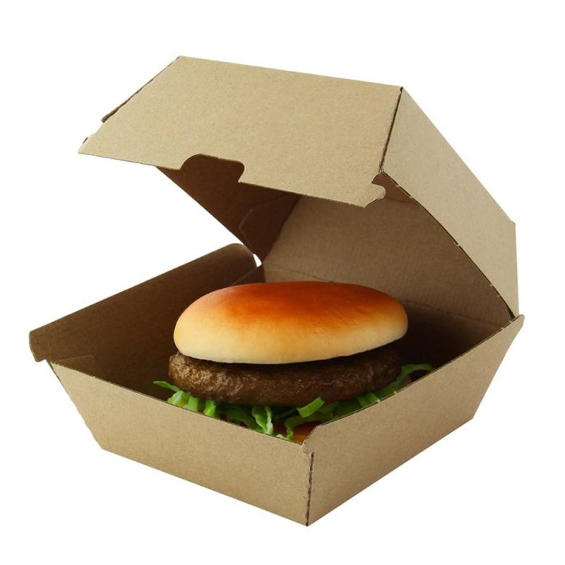 Hamburgerbox braun 14x13x8