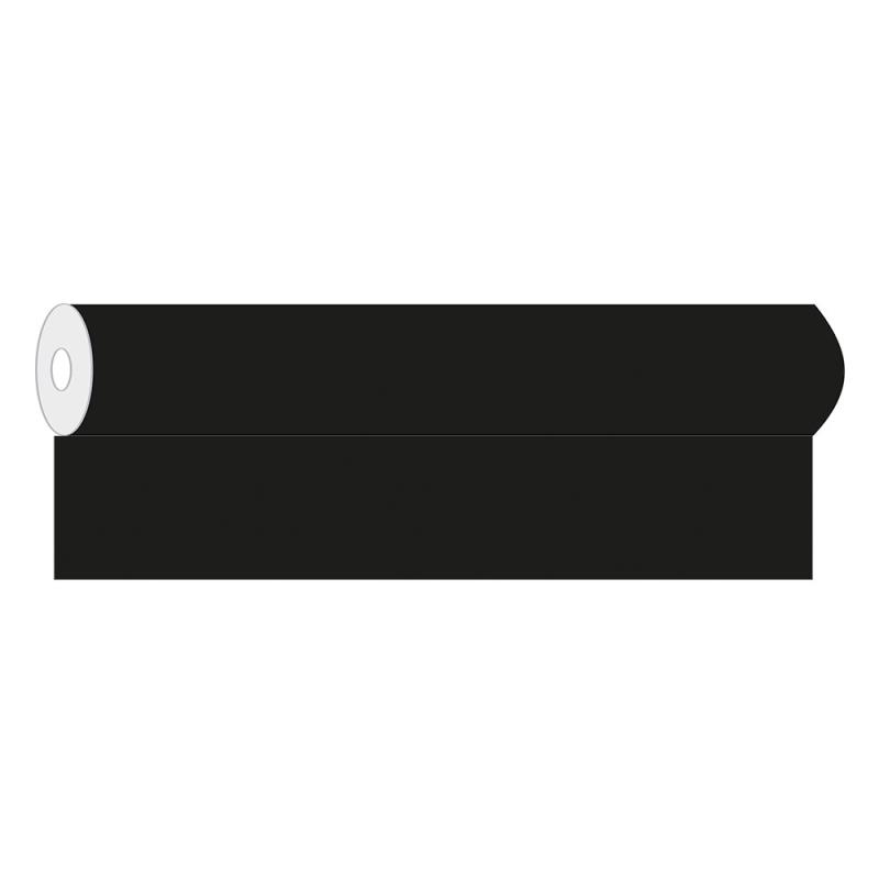 Airlaid Tischdeckenrolle Farbe Schwarz mit weißem Hintergrund