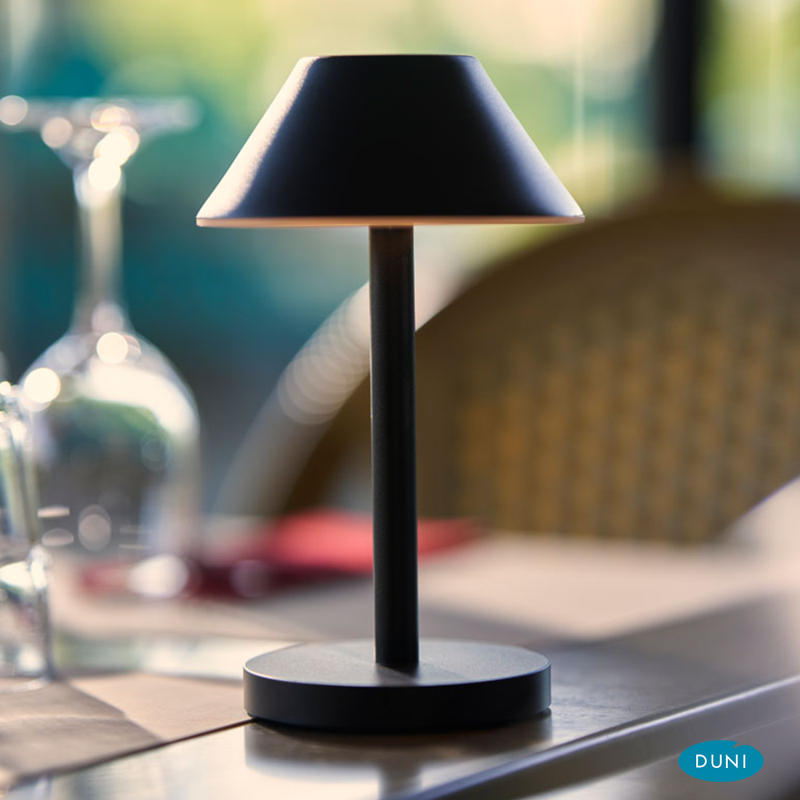 LED Lampe Zelda Midi Graphite 12x21,5cm LED Lampe für Restaurants Gastronomie, dimmbar, mit Fernbedeinung