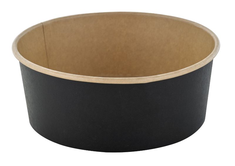 Salatschalen/Multifoodpot 700ml schwwarz rund Ø150x128x50mm