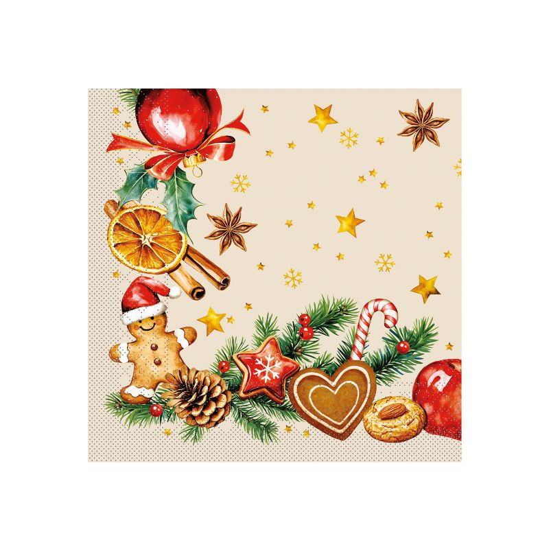 Serviette Tabita, 33x33cm, 1/4 F, Zelltuch