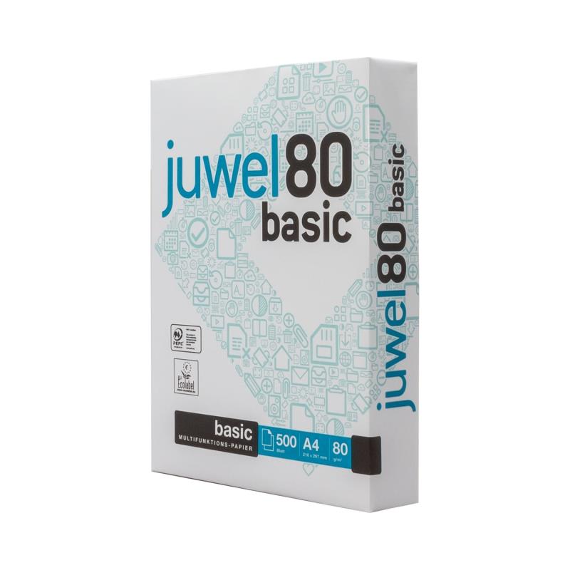 Kopierpapier Juwel Basic, A4-Format, 80 Gramm pro Quadratmeter, für den täglichen Gebrauch