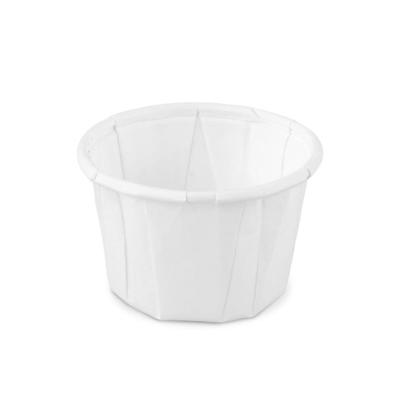 Soufflé Becher 30ml Weiß Papier