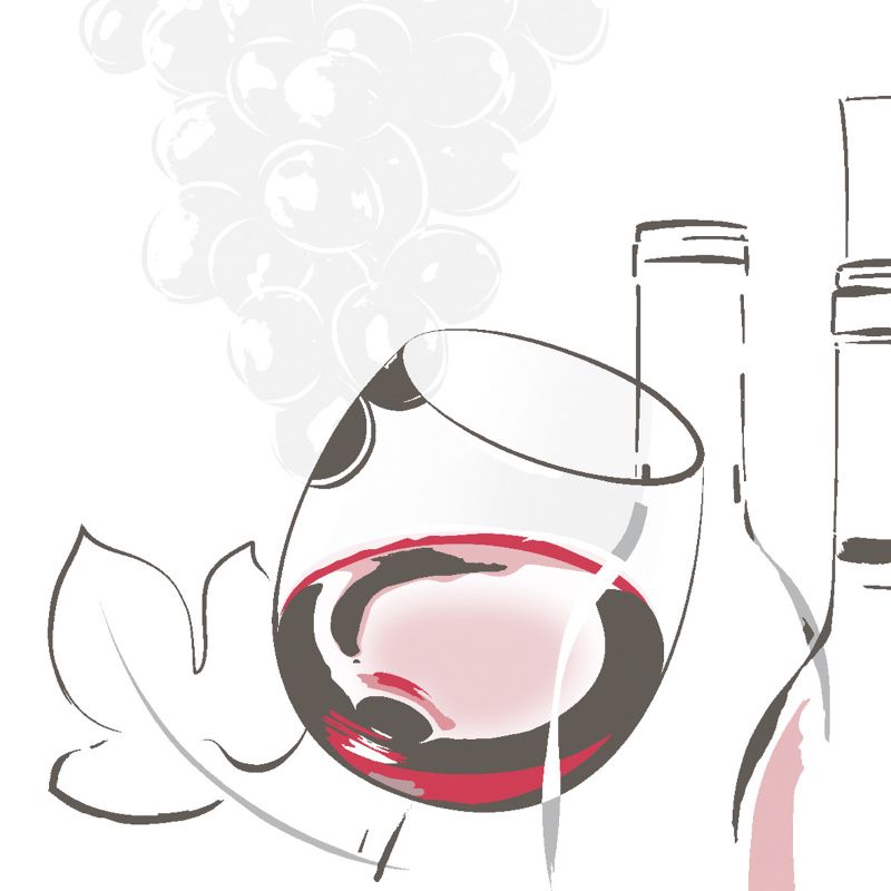 Serviette time for wine 33x33