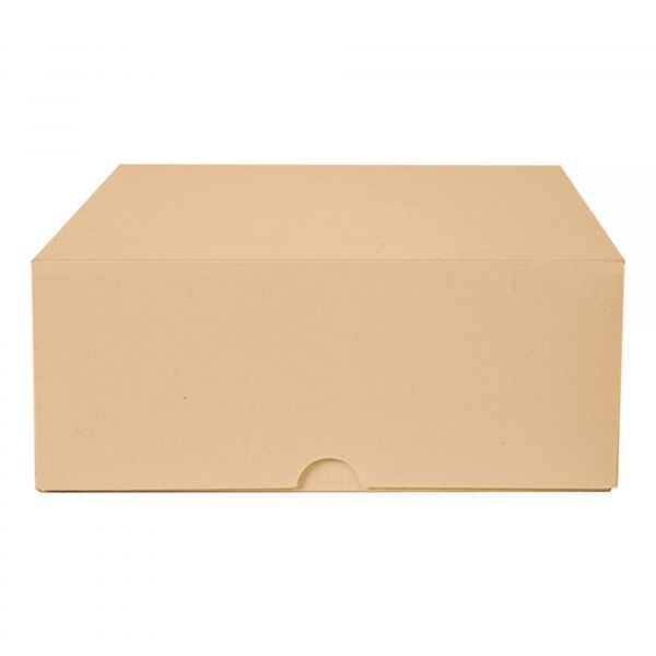 Tortenkarton braun 18x18x7,5cm Kuchenverpackung aus Kraftpapier
