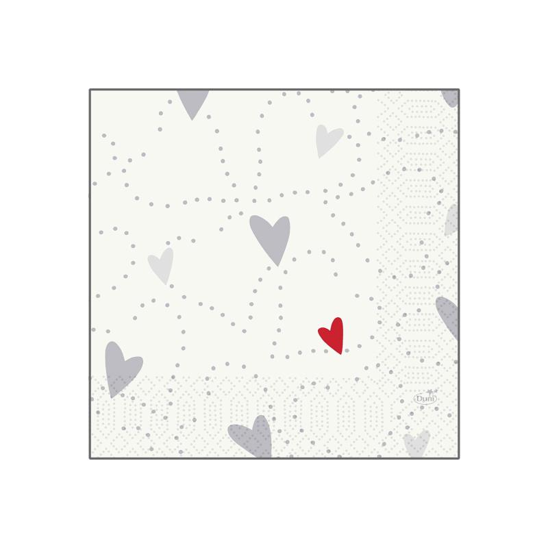 Zelltuch Serviette Love 33x33cm