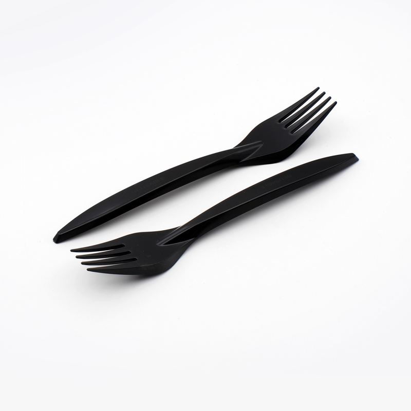 Weißes Mehrweggabel aus Plastik, 180mm lang, ideal für nachhaltige Nutzung