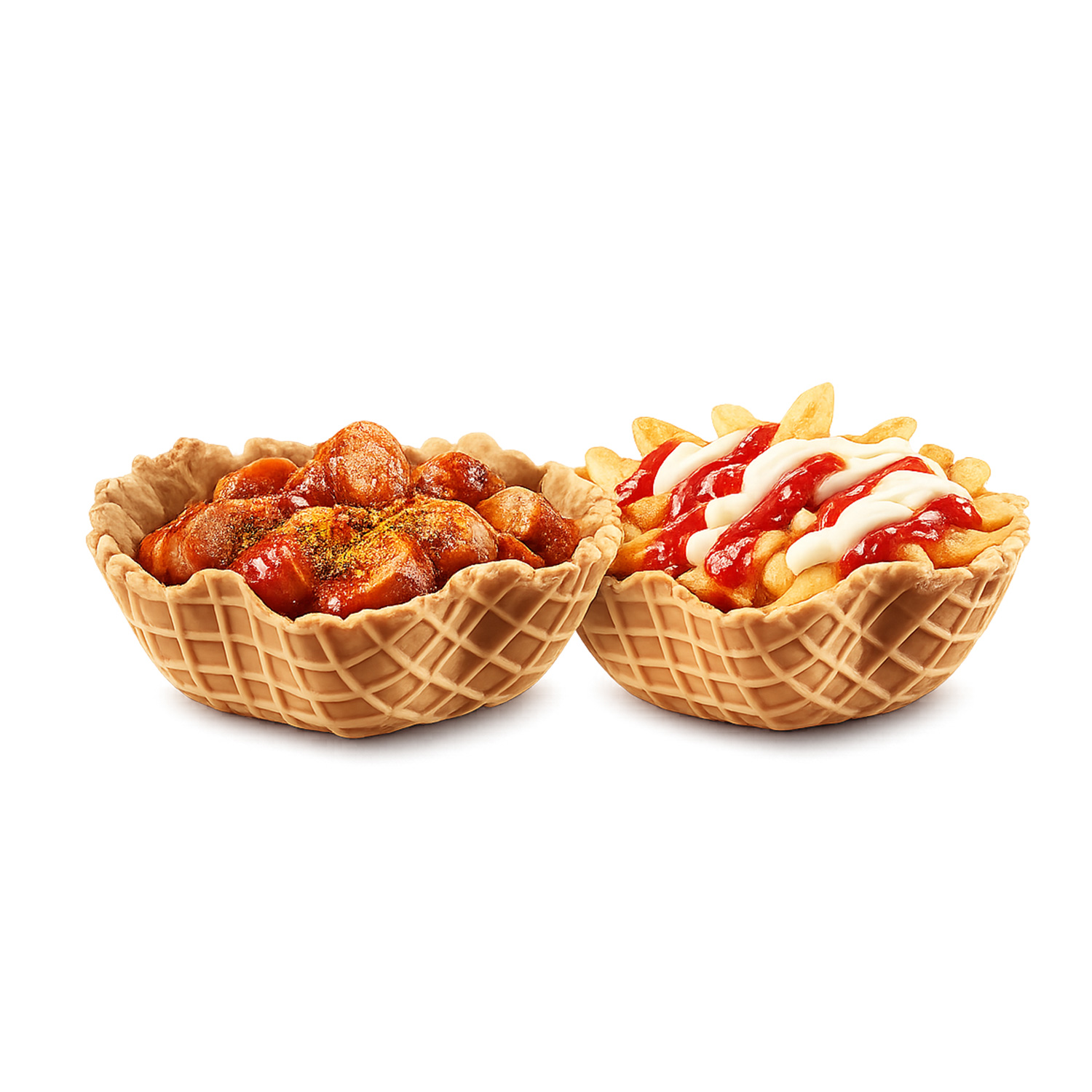 Waffelbecher und -schalen