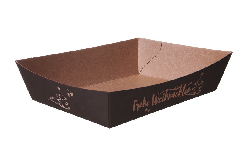 Gebäckschale Frohe Weihnachten Gebäckschale Frohe Weihnachten 130x90x35mm