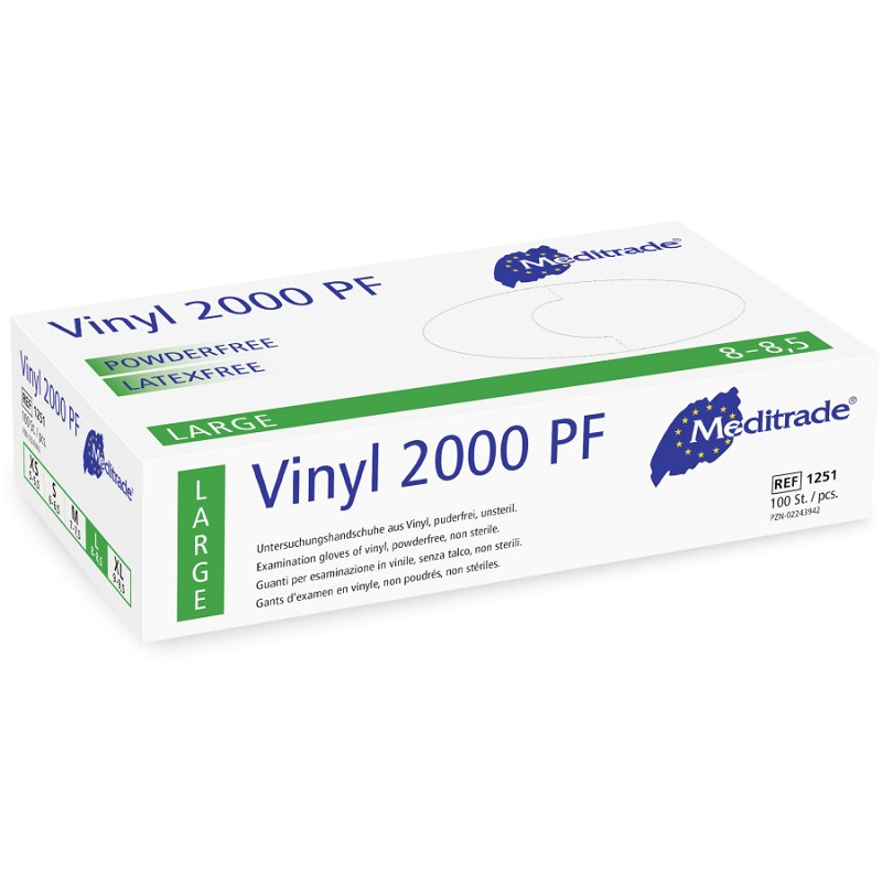 Vinyl-Handschuhe 2000 PF  L ungepudert