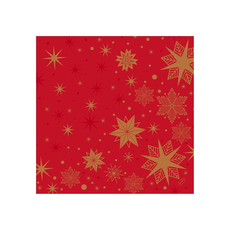Serviette Stargazing red / Roter Untergrund mit goldenen Sternen