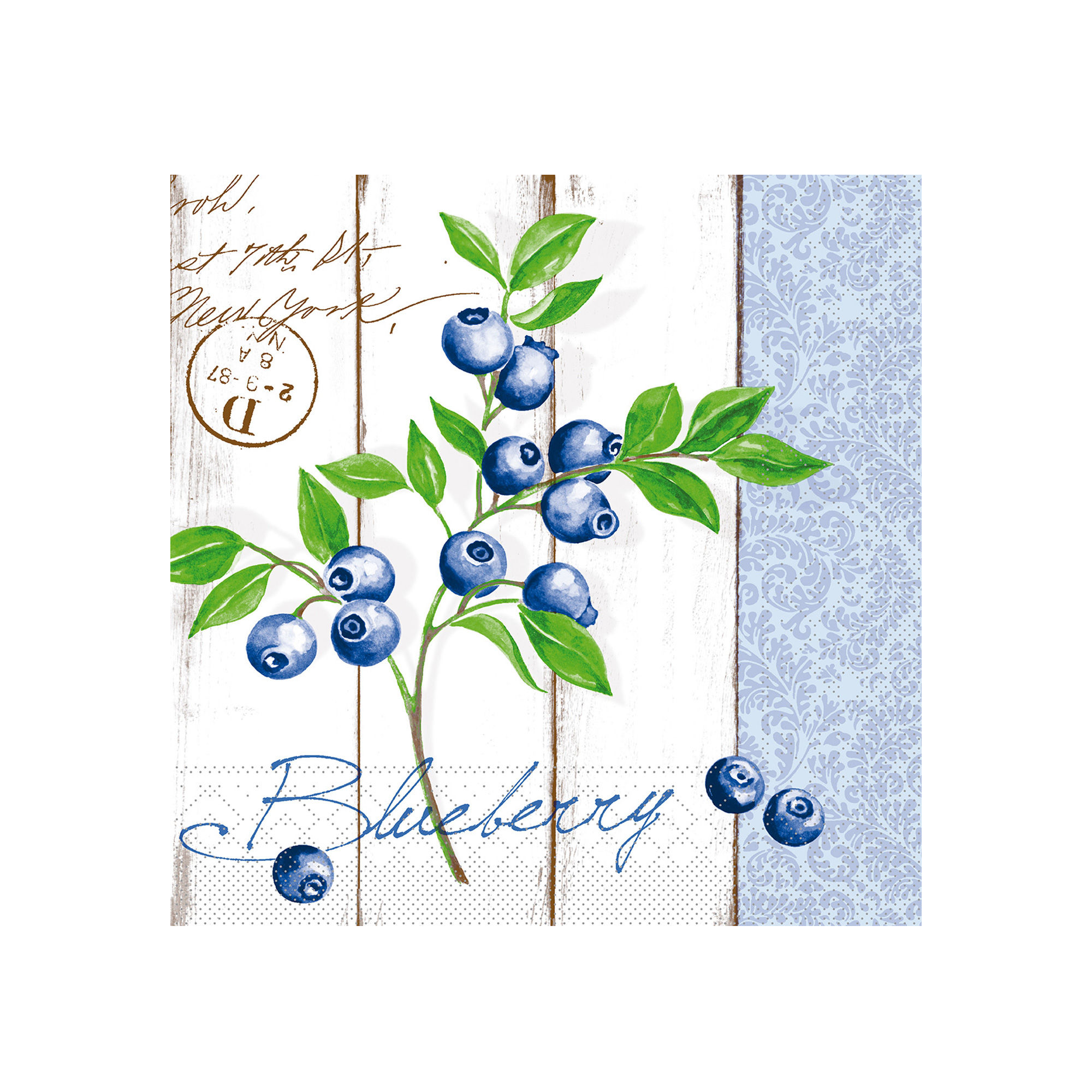 Zelltuch Serviette Blueberry 33x33cm