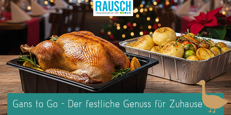 Gänsebräten und Ofengemüse in nachhaltiger und hochwertiger Verpackung