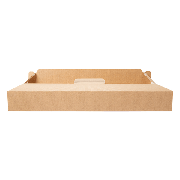 Pizzakarton 32x32x3,8cm Pizzakarton mit Griff, braun