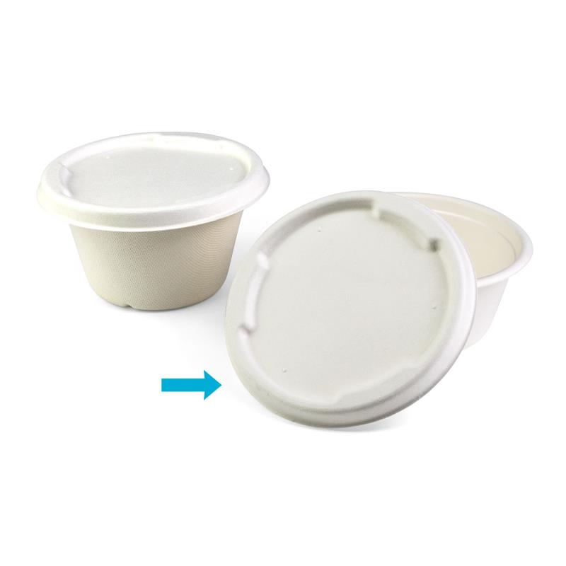 Senza Deckel Ø142mm für Schalen aus Bagasse - PFAS-frei & nachhaltig