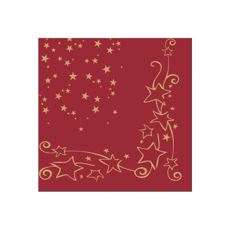 Serviette Glitter Bordeaux 40x40cm