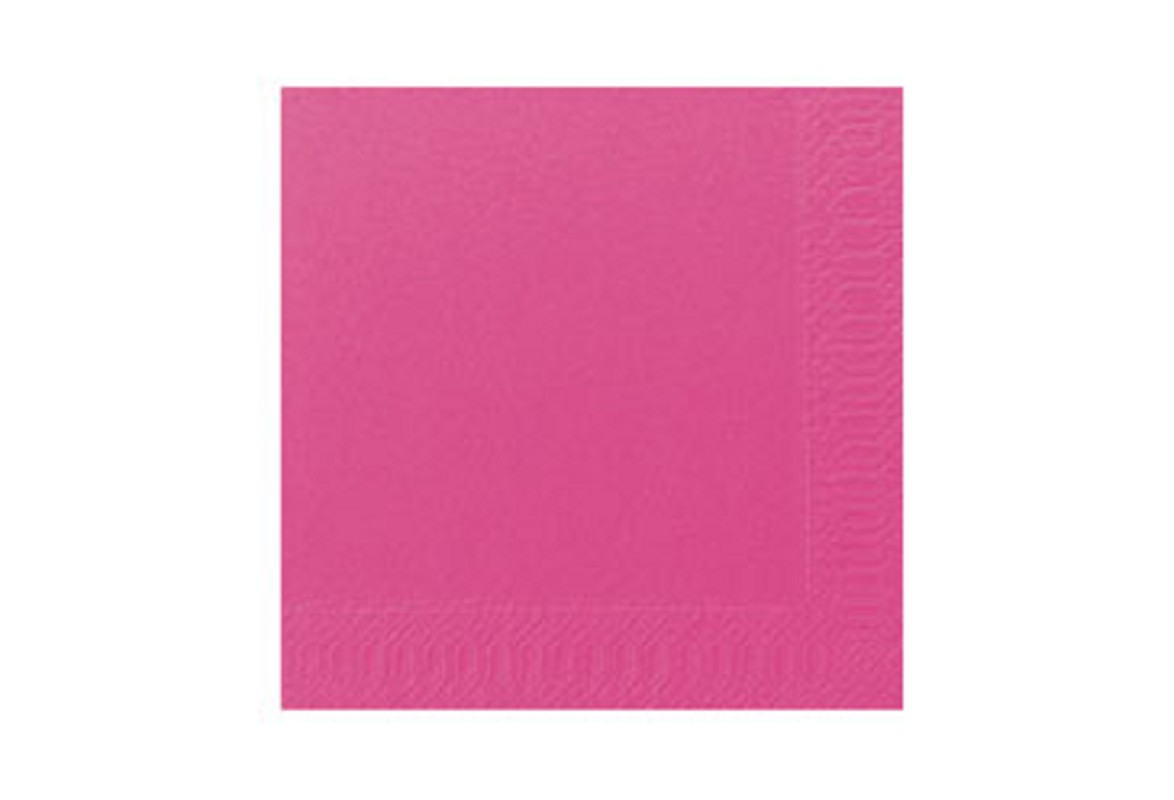 Cocktailservietten Fuchsia 3-lagig 24x24cm
