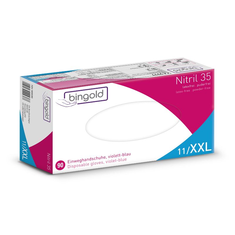 Professionelle Nitril-Handschuhe in Violettblau, puderfrei, für hygienische Anwendungen